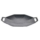 Korean Non-Stick Outdoor BBQ Skillet Cast Iron Frying Pan Octagon Camping Picnic Steak Cooking Pan Kitchen Cookware Utensils