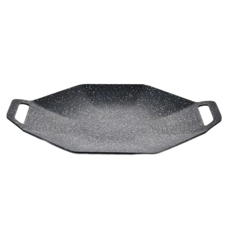 Korean Non-Stick Outdoor BBQ Skillet Cast Iron Frying Pan Octagon Camping Picnic Steak Cooking Pan Kitchen Cookware Utensils