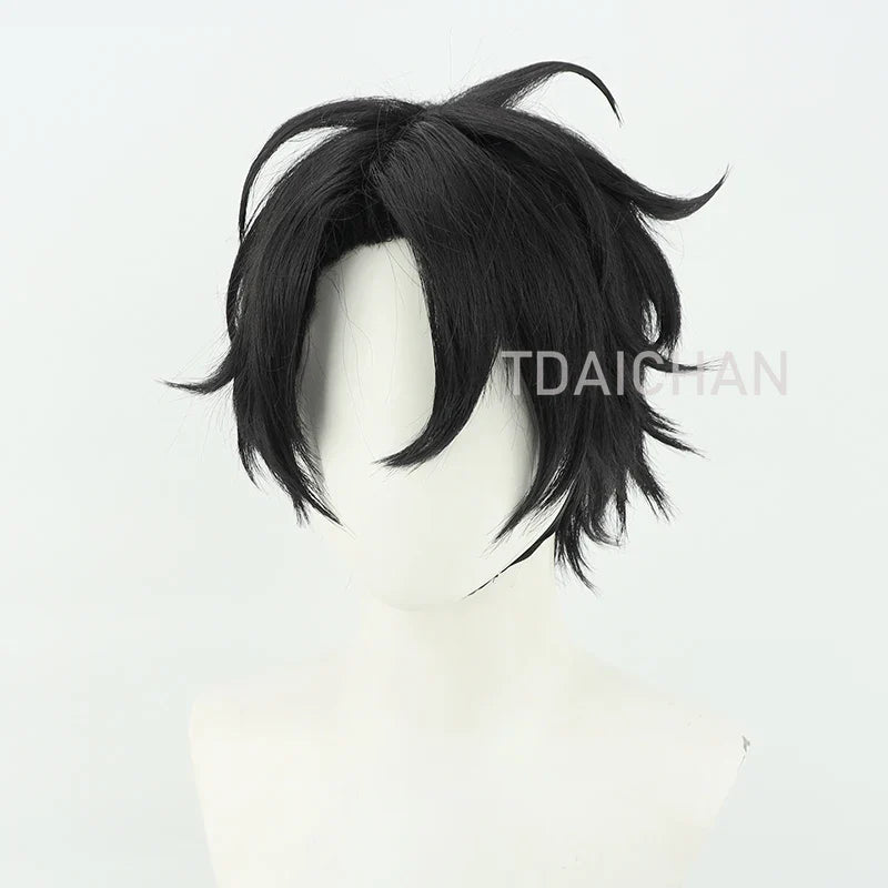 Kou Yamori Anime Call of The Night Akira Asai Cosplay Wig Black Short Synthetic Hair Yofukashi No Uta Halloween Party Role Play