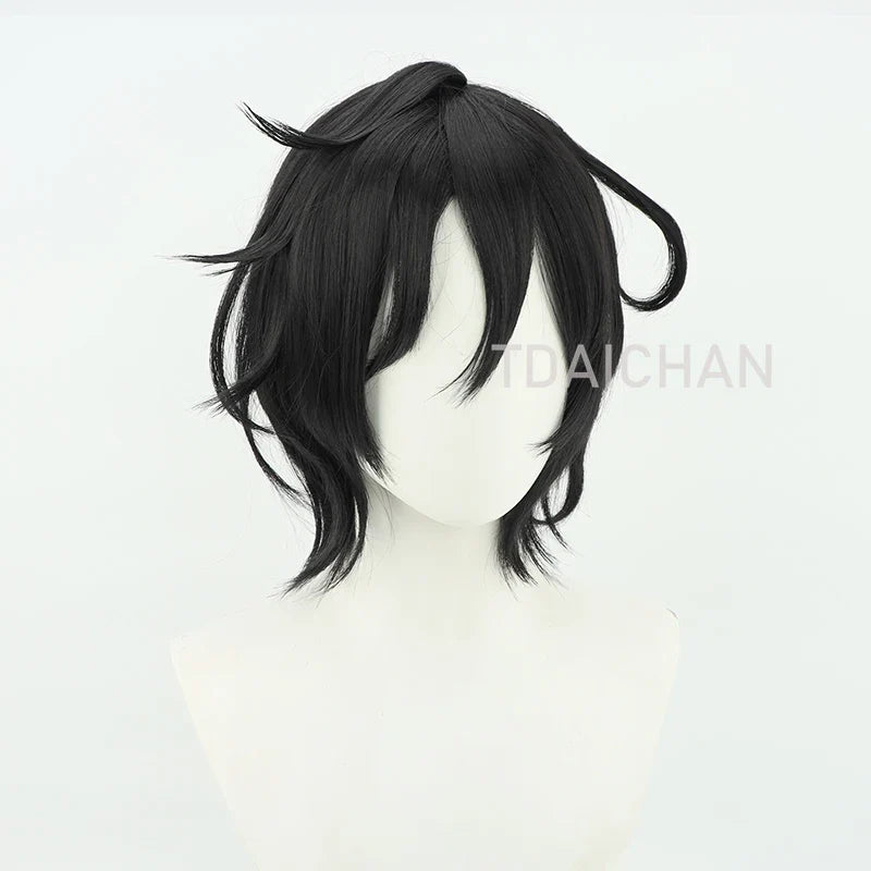 Kou Yamori Anime Call of The Night Akira Asai Cosplay Wig Black Short Synthetic Hair Yofukashi No Uta Halloween Party Role Play