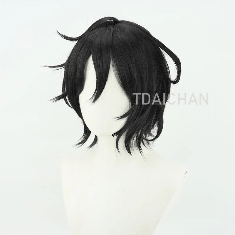 Kou Yamori Anime Call of The Night Akira Asai Cosplay Wig Black Short Synthetic Hair Yofukashi No Uta Halloween Party Role Play