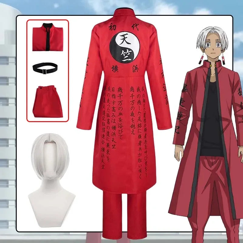 Kurokawa Izana Cosplay Costume Tokyo Revengers Cosplay Izana Kurokawa Red Uniform Halloween Carnival Party Costume for Man Adult