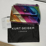 Kurt G London Multi-Coloured Patchwork Crossbody Bags For Women UK Brand Designer Fashion Trend Handbag PU Shoulder Bag