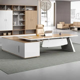 L Shaped Executive Boss Office Desk Reception Corner Home Storage Computer Desks Filing Cabinets Mesa Escritorio Home Furniture