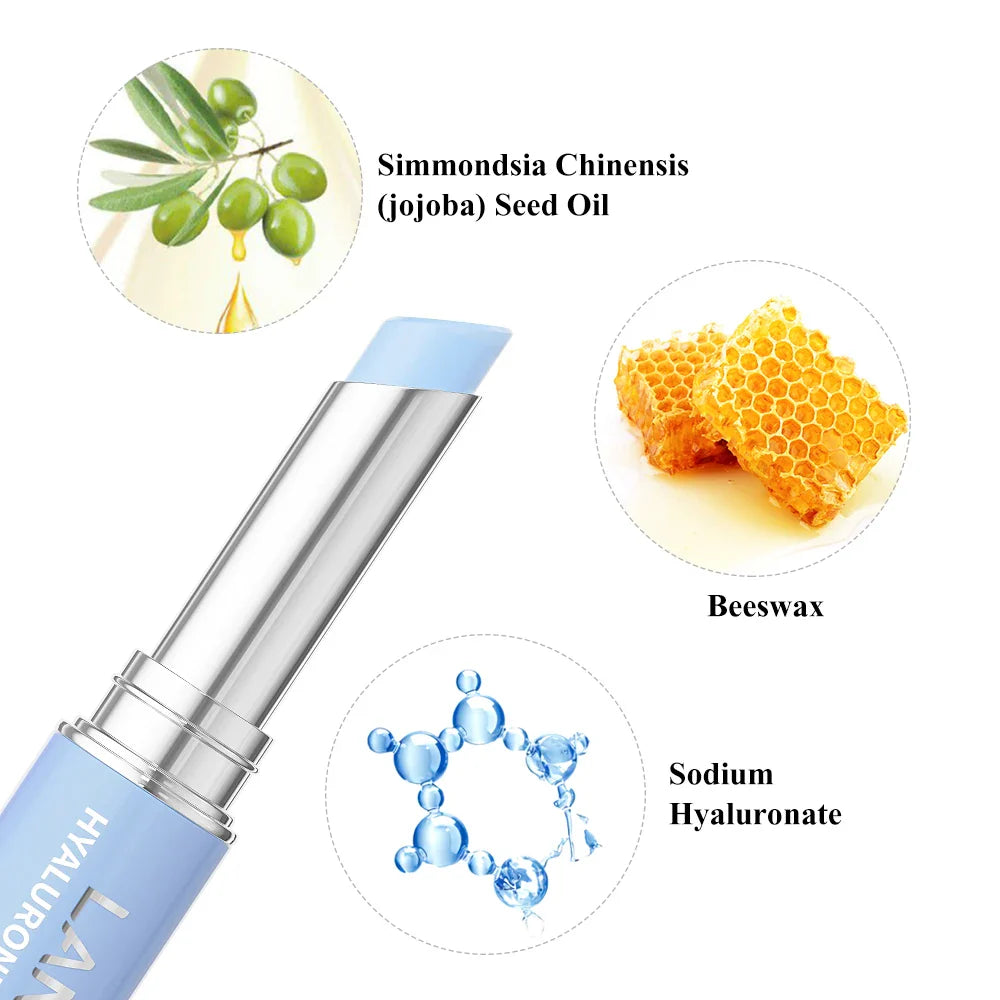 LANBENA  Hyaluronic Acid Long-lasting Nourishing Lip Balm Lip Plumper Moisturizing Reduce Fine Lines Relieve Dryness Lip Care