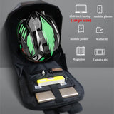 LED Backpack Hard Shell LED Display Motorcycle Cycling Helmet locomotive Backpack Business Travel Waterproof Laptop Bag Man