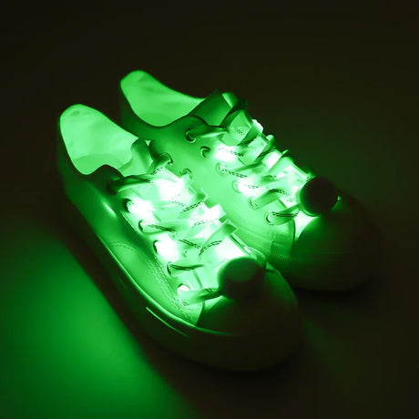 LED Sport Shoelaces Night Luminous Shoelaces Glow Shoe Strings Round Flash Light Shoelaces No Tie Lazy Shoe Laces Party Decor