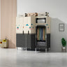 LEEGOHOME Wardrobes Closet 수납장 서랍장 Cloth Bedroom Furniture 85/125/166/207x45x170cm Steel Pipe Support Storage Household