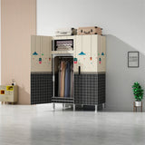 LEEGOHOME Wardrobes Closet 수납장 서랍장 Cloth Bedroom Furniture 85/125/166/207x45x170cm Steel Pipe Support Storage Household