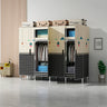 LEEGOHOME Wardrobes Closet 수납장 서랍장 Cloth Bedroom Furniture 85/125/166/207x45x170cm Steel Pipe Support Storage Household