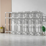 LEEGOHOME Wardrobes Closet 수납장 서랍장 Cloth Bedroom Furniture 85/125/166/207x45x170cm Steel Pipe Support Storage Household