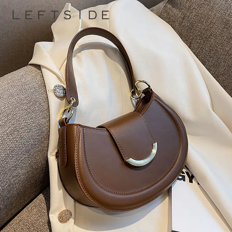 LEFTSIDE Armpit Shoulder Side Bags for Women 2022 Designer Trend Leather Small Underarm Crossbody  Handbags and Purses