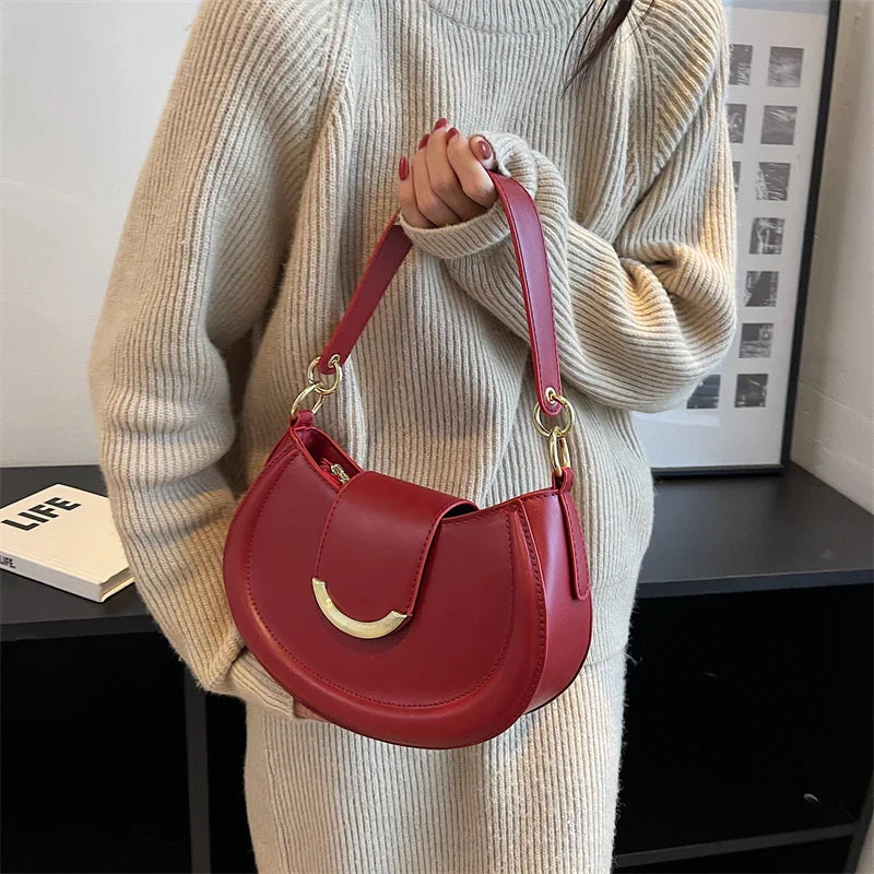 LEFTSIDE Armpit Shoulder Side Bags for Women 2022 Designer Trend Leather Small Underarm Crossbody  Handbags and Purses