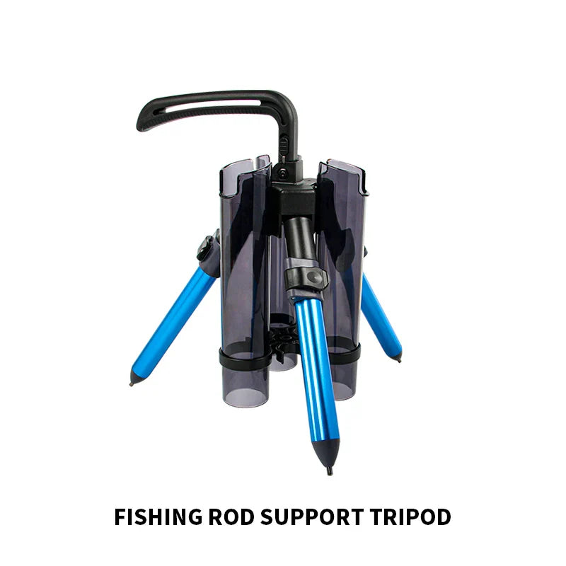 LETOYO ROD STAND 530 Portable Fishing Rod Support Tripod Fishing Rod Lure Box Stand Barrel Holder Pole Accessories Bracket Tools