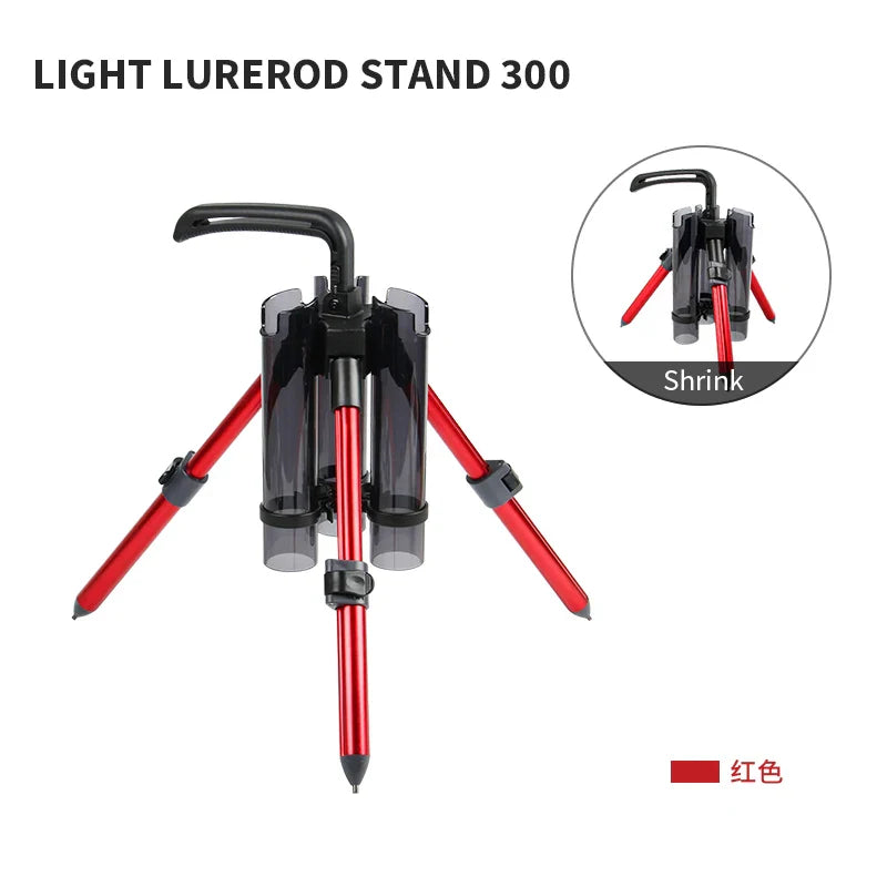 LETOYO ROD STAND 530 Portable Fishing Rod Support Tripod Fishing Rod Lure Box Stand Barrel Holder Pole Accessories Bracket Tools