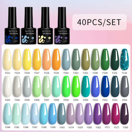 LILYCUTE 112/60/40/20Pcs Colors Gel Nail Polish Set Semi Permanent Soak Off UV Led Nail Art Salon Gel Varnish Hybrid Gel Kit