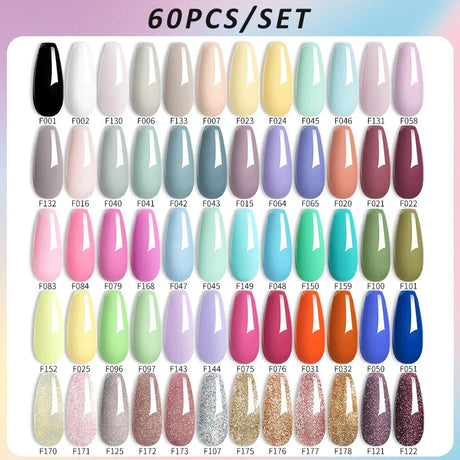 LILYCUTE 112/60/40/20Pcs Colors Gel Nail Polish Set Semi Permanent Soak Off UV Led Nail Art Salon Gel Varnish Hybrid Gel Kit