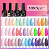 LILYCUTE 112/60/40/20Pcs Colors Gel Nail Polish Set Semi Permanent Soak Off UV Led Nail Art Salon Gel Varnish Hybrid Gel Kit