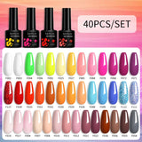 LILYCUTE 112/60/40/20Pcs Colors Gel Nail Polish Set Semi Permanent Soak Off UV Led Nail Art Salon Gel Varnish Hybrid Gel Kit