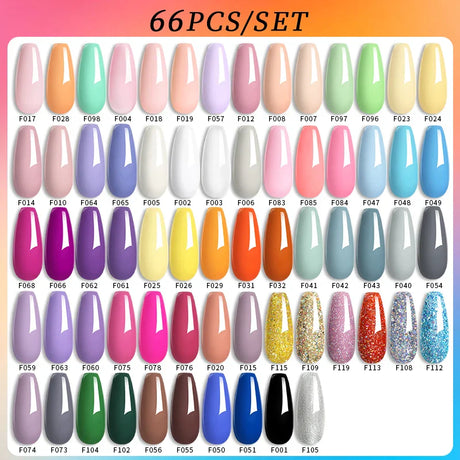 LILYCUTE 112/60/40/20Pcs Colors Gel Nail Polish Set Semi Permanent Soak Off UV Led Nail Art Salon Gel Varnish Hybrid Gel Kit