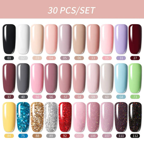 LILYCUTE 112/60/40/20Pcs Colors Gel Nail Polish Set Semi Permanent Soak Off UV Led Nail Art Salon Gel Varnish Hybrid Gel Kit