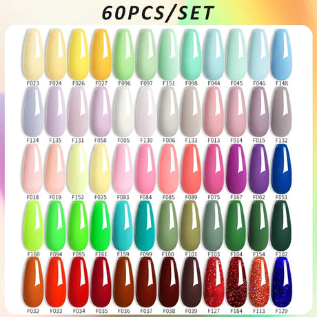 LILYCUTE 112/60/40/20Pcs Colors Gel Nail Polish Set Semi Permanent Soak Off UV Led Nail Art Salon Gel Varnish Hybrid Gel Kit