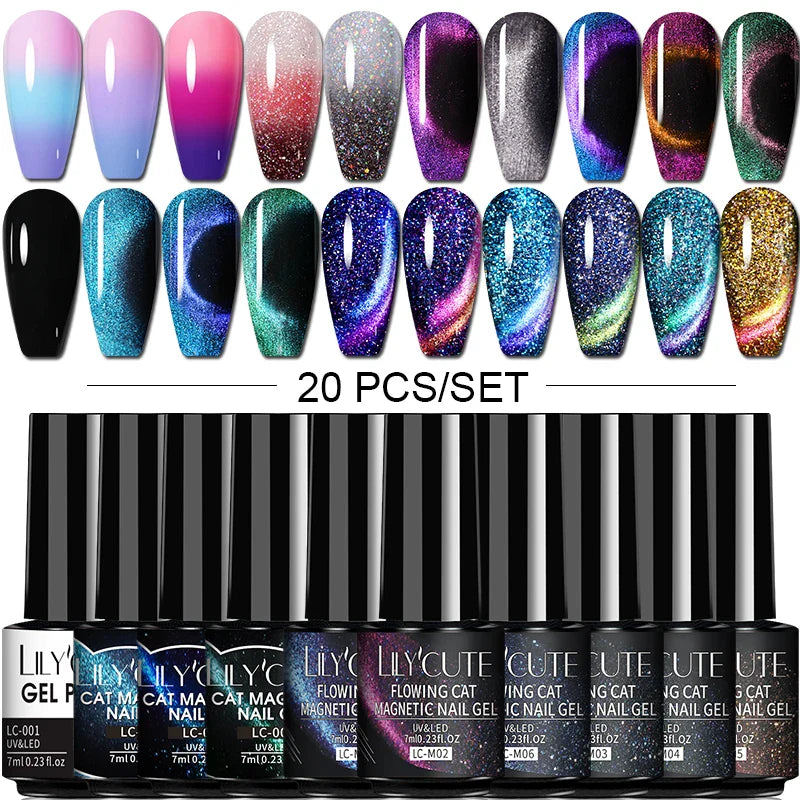 LILYCUTE 112/60/40/20Pcs Colors Gel Nail Polish Set Semi Permanent Soak Off UV Led Nail Art Salon Gel Varnish Hybrid Gel Kit