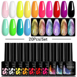 LILYCUTE 112/60/40/20Pcs Colors Gel Nail Polish Set Semi Permanent Soak Off UV Led Nail Art Salon Gel Varnish Hybrid Gel Kit