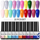 LILYCUTE 112/60/40/20Pcs Colors Gel Nail Polish Set Semi Permanent Soak Off UV Led Nail Art Salon Gel Varnish Hybrid Gel Kit