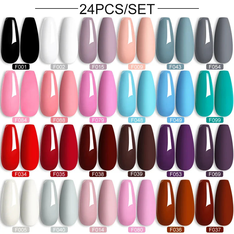 LILYCUTE 112/60/40/20Pcs Colors Gel Nail Polish Set Semi Permanent Soak Off UV Led Nail Art Salon Gel Varnish Hybrid Gel Kit