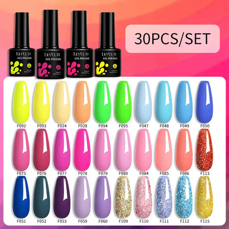 LILYCUTE 112/60/40/20Pcs Colors Gel Nail Polish Set Semi Permanent Soak Off UV Led Nail Art Salon Gel Varnish Hybrid Gel Kit