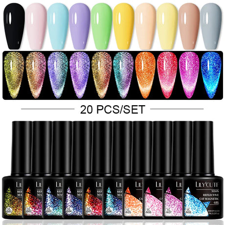 LILYCUTE 112/60/40/20Pcs Colors Gel Nail Polish Set Semi Permanent Soak Off UV Led Nail Art Salon Gel Varnish Hybrid Gel Kit