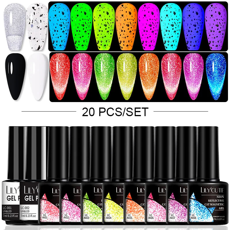 LILYCUTE 112/60/40/20Pcs Colors Gel Nail Polish Set Semi Permanent Soak Off UV Led Nail Art Salon Gel Varnish Hybrid Gel Kit