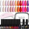 LILYCUTE 12PCs 7ml Spring Macaron Nail Gel Polish Set Semi Permanent UV Gel For Manicure Soak Off Gel Nail Polish Kit Varnishes