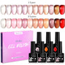 LILYCUTE 12PCs 7ml Spring Macaron Nail Gel Polish Set Semi Permanent UV Gel For Manicure Soak Off Gel Nail Polish Kit Varnishes