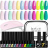 LILYCUTE 12PCs 7ml Spring Macaron Nail Gel Polish Set Semi Permanent UV Gel For Manicure Soak Off Gel Nail Polish Kit Varnishes