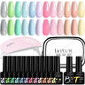 LILYCUTE 12PCs 7ml Spring Macaron Nail Gel Polish Set Semi Permanent UV Gel For Manicure Soak Off Gel Nail Polish Kit Varnishes