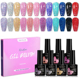 LILYCUTE 12PCs 7ml Spring Macaron Nail Gel Polish Set Semi Permanent UV Gel For Manicure Soak Off Gel Nail Polish Kit Varnishes