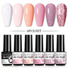LILYCUTE 6Pcs/Set Nail Gel Polish Summer Neon Colorful Glitter For Manicure Semi Permanent Soak Off Gel UV LED Varnishes Kit
