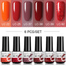 LILYCUTE 6Pcs/Set Nail Gel Polish Summer Neon Colorful Glitter For Manicure Semi Permanent Soak Off Gel UV LED Varnishes Kit