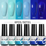 LILYCUTE 6Pcs/Set Nail Gel Polish Summer Neon Colorful Glitter For Manicure Semi Permanent Soak Off Gel UV LED Varnishes Kit