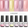 LILYCUTE 6Pcs/Set Nail Gel Polish Summer Neon Colorful Glitter For Manicure Semi Permanent Soak Off Gel UV LED Varnishes Kit