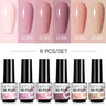 LILYCUTE 6Pcs/Set Nail Gel Polish Summer Neon Colorful Glitter For Manicure Semi Permanent Soak Off Gel UV LED Varnishes Kit