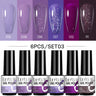 LILYCUTE 6Pcs/Set Nail Gel Polish Summer Neon Colorful Glitter For Manicure Semi Permanent Soak Off Gel UV LED Varnishes Kit