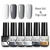 LILYCUTE 6Pcs/Set Nail Gel Polish Summer Neon Colorful Glitter For Manicure Semi Permanent Soak Off Gel UV LED Varnishes Kit