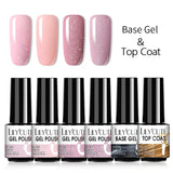 LILYCUTE 6Pcs/Set Nail Gel Polish Summer Neon Colorful Glitter For Manicure Semi Permanent Soak Off Gel UV LED Varnishes Kit