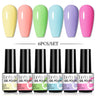 LILYCUTE 6Pcs/Set Nail Gel Polish Summer Neon Colorful Glitter For Manicure Semi Permanent Soak Off Gel UV LED Varnishes Kit