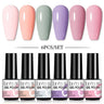 LILYCUTE 6Pcs/Set Nail Gel Polish Summer Neon Colorful Glitter For Manicure Semi Permanent Soak Off Gel UV LED Varnishes Kit