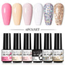 LILYCUTE 6Pcs/Set Nail Gel Polish Summer Neon Colorful Glitter For Manicure Semi Permanent Soak Off Gel UV LED Varnishes Kit