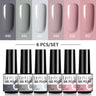 LILYCUTE 6Pcs/Set Nail Gel Polish Summer Neon Colorful Glitter For Manicure Semi Permanent Soak Off Gel UV LED Varnishes Kit